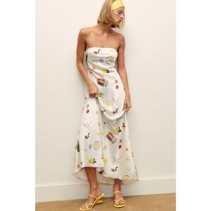 Anthropologie x For Love & Lemons Carla strapless maxi dress Size L